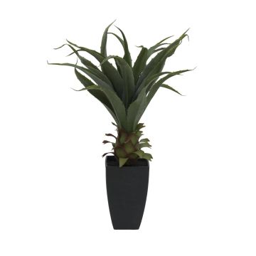 Agave en plastique TULIO, dans un pot décoratif, vert, 75cm, Ø30cm