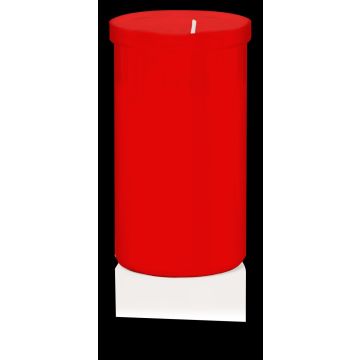 Bougie pour tombe REBECA, rouge-blanc, 10cm, Ø5,9cm, 50h