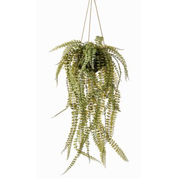 Panier suspendu avec fougère artificielle SAMIEL, vert, 95cm, Ø55cm
