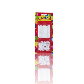 Lumières d'anniversaire LULUNA avec 20 bougies et 20 supports, blanc, 6,5cm, Ø0,5cm Lumières d'anniversaire LULUNA avec 20 bougies et 20 supports, blanc, 6,5cm, Ø0,5cm