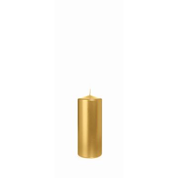 Bougie de Noël ROSELLA, dorée, 15cm, Ø6cm, 54h - Fabriquée en Allemagne