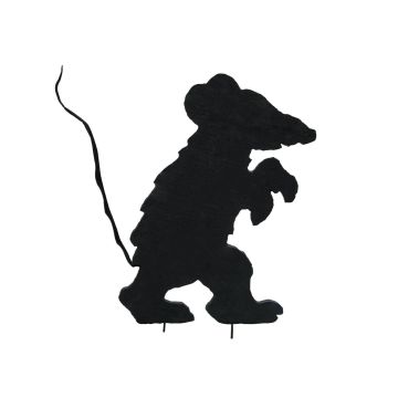 Décoration d'Halloween : silhouette de souris « SPOOKY MOUSE », noire, 56 cm Décoration d'Halloween : silhouette de souris « SPOOKY MOUSE », noire, 56 cm