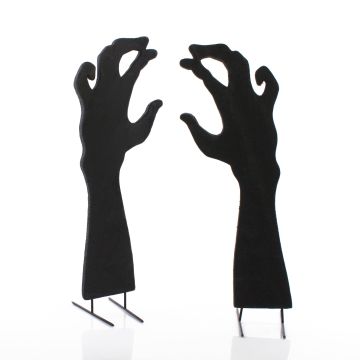 Décoration d'Halloween : silhouette de mains « SPOOKY HANDS », noir, 40 cm Décoration d'Halloween : silhouette de mains « SPOOKY HANDS », noir, 40 cm