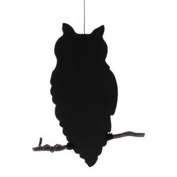 Décoration d'Halloween : silhouette de chouette SPOOKY OWL, noire, 62 cm Décoration d'Halloween : silhouette de chouette SPOOKY OWL, noire, 62 cm