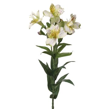 Alstroemeria artificiel AUBERTA, vert-blanc, 75cm, Ø6cm