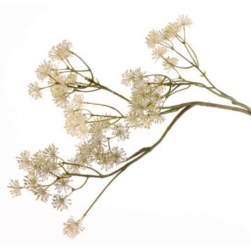 Branche d'Aralia artificielle YARED, avec fleurs, crème, 85cm Branche d'Aralia artificielle YARED, avec fleurs, crème, 85cm