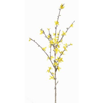 Branche de forsythia synthétique IHRANI, fleurs, jaune, 90cm Branche de forsythia synthétique IHRANI, fleurs, jaune, 90cm