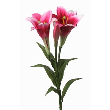 Lys de Pâques artificiel ERISA, fuchsia, 75cm, Ø8-11cm