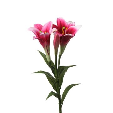 Lys de Pâques artificiel ERISA, fuchsia, 75cm, Ø8-11cm