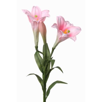 Lys de Pâques artificiel ERISA, rose, 75cm, Ø8-11cm