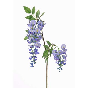 Fausse branche de glycine NEZUMI, avec fleurs, bleu, 105cm