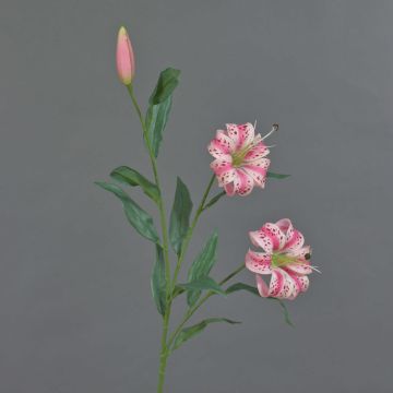 Lys tigré artificiel DANBI, fuchsia, 85cm, Ø9cm