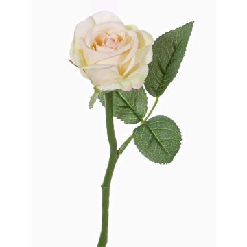 Rose artificielle GABI, crème-rose, 30cm, Ø6cm Rose artificielle GABI, crème-rose, 30cm, Ø6cm