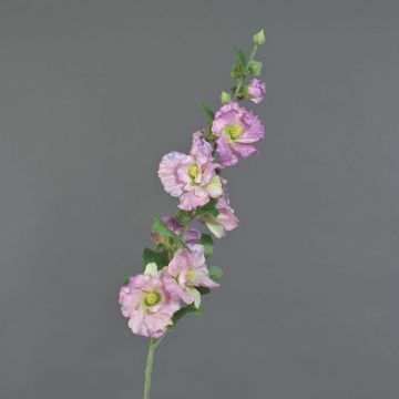 Rose trémière artificielle ILJANA, lilas-blanc, 85cm, Ø3-8cm Rose trémière artificielle ILJANA, lilas-blanc, 85cm, Ø3-8cm