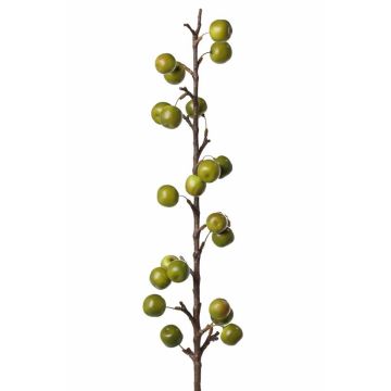 Branche de pommier artificielle BORIAN, avec fruits, vert, 95cm