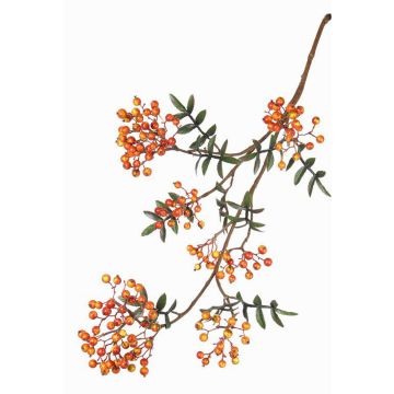 Branche de sorbier artificielle CERRY, avec baies, orange, 110cm Branche de sorbier artificielle CERRY, avec baies, orange, 110cm