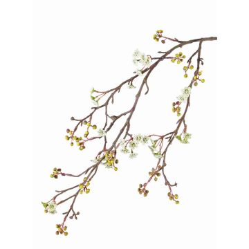Branche d'érable artificiel TABIO, avec fleurs, blanc-vert, 95cm
