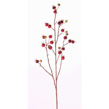 Branche de cynorhodon artificiel GERDA, avec fruits, rouge, 110cm Branche de cynorhodon artificiel GERDA, avec fruits, rouge, 110cm