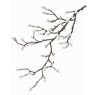 Branche de magnolia synthétique KOTORI, blanc, gris, 75cm, Ø0,5-1cm Branche de magnolia synthétique KOTORI, blanc, gris, 75cm, Ø0,5-1cm