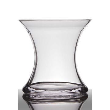 Vase en verre en forme de sablier LIZET, transparent, 15cm, Ø15cm Vase en verre en forme de sablier LIZET, transparent, 15cm, Ø15cm
