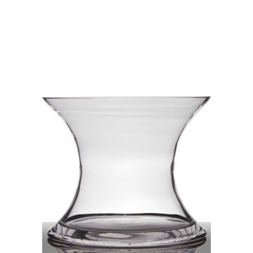 Vase en verre en forme de sablier LIZET, transparent, 24cm, Ø29cm Vase en verre en forme de sablier LIZET, transparent, 24cm, Ø29cm