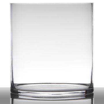 Photophore cylindre en verre SANSA EARTH, transparent, 30cm, Ø25cm Photophore cylindre en verre SANSA EARTH, transparent, 30cm, Ø25cm