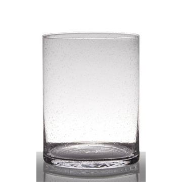 Verre à bougie avec petites bulles SANUA, cylindre, transparent, 25cm, Ø19cm