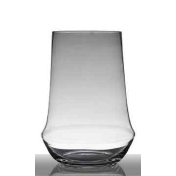 Vase transparent pour fleurs SHANE en verre, 35cm, Ø25,5cm