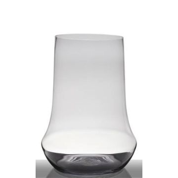 Vase transparent pour fleurs SHANE en verre, 45cm, Ø33,5cm