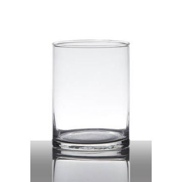 Porte-bougie cylindrique en verre SANYA EARTH, transparent, 15cm, Ø12cm Porte-bougie cylindrique en verre SANYA EARTH, transparent, 15cm, Ø12cm