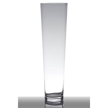 Vase en verre AMNA EARTH, conique, transparent, 50cm, Ø14cm Vase en verre AMNA EARTH, conique, transparent, 50cm, Ø14cm