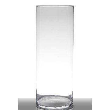 Vase cylindrique en verre SANYA EARTH, transparent, 50cm, Ø19cm
