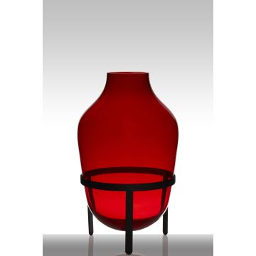 Vase à fleurs sur pied CAMILO, rouge, 50 cm, Ø 29 cm Vase à fleurs sur pied CAMILO, rouge, 50 cm, Ø 29 cm