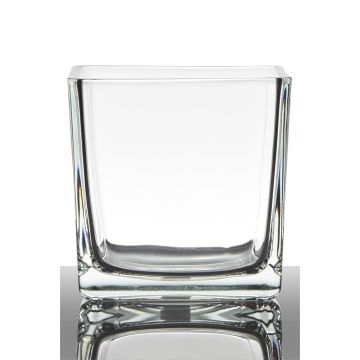 Pot à plantes en verre KIM EARTH, transparent, 14x14x14cm Pot à plantes en verre KIM EARTH, transparent, 14x14x14cm