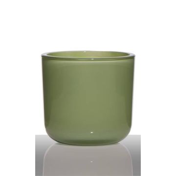 Bougeoir en verre NICK, vert herbe, 13cm, Ø14cm Bougeoir en verre NICK, vert herbe, 13cm, Ø14cm