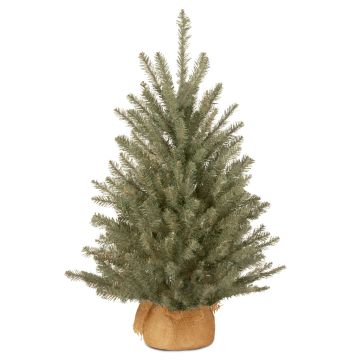 Mini sapin de Noël artificiel NUUK, bleu, 90cm, Ø65cm