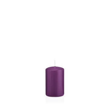 Bougie pilier MAEVA, violet, 8cm, Ø5cm, 18h - Made in Germany
