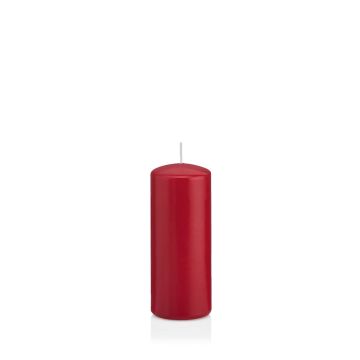 Bougie pilier MAEVA, rouge foncé, 12cm, Ø5cm, 28h - Made in Germany