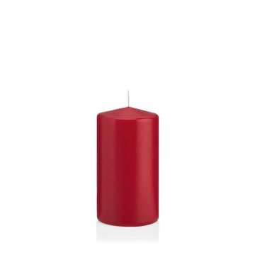 Bougie pilier MAEVA, rouge foncé, 13cm, Ø7cm, 52h - Made in Germany Bougie pilier MAEVA, rouge foncé, 13cm, Ø7cm, 52h - Made in Germany