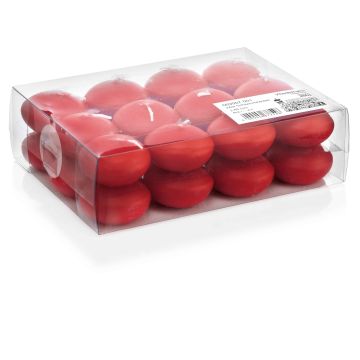 Bougies flottantes ORNELLA, rouge, 24 pcs, Ø4,5cm, 4h Bougies flottantes ORNELLA, rouge, 24 pcs, Ø4,5cm, 4h