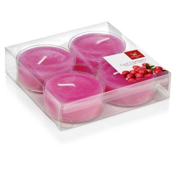 Bougies à réchaud ASTRID avec parfum, Cool Cranberry, 4 pièces, rose fuchsia, 1,9cm, Ø5,7cm, 8h Bougies à réchaud ASTRID avec parfum, Cool Cranberry, 4 pièces, rose fuchsia, 1,9cm, Ø5,7cm, 8h