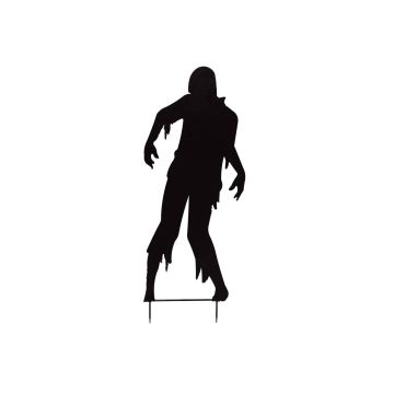 Décoration d'Halloween : silhouette d'homme « SPOOKY ZOMBIE », métal, noir, 135 cm Décoration d'Halloween : silhouette d'homme « SPOOKY ZOMBIE », métal, noir, 135 cm