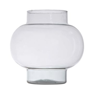Vase sphérique en verre RAINIERO, recyclé, transparent, 19cm, Ø19cm Vase sphérique en verre RAINIERO, recyclé, transparent, 19cm, Ø19cm