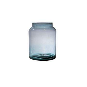 Vase décoratif MARTITA en verre recyclé, bleu-transparent, 25cm, Ø19cm Vase décoratif MARTITA en verre recyclé, bleu-transparent, 25cm, Ø19cm
