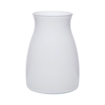 Vase décoratif MAISIE en verre, blanc, 20cm, Ø14cm Vase décoratif MAISIE en verre, blanc, 20cm, Ø14cm