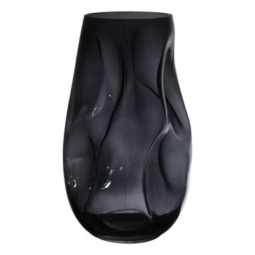 Vase décoratif en verre informe MADALENA avec des bosses, gris-transparent, 28cm, Ø14,5cm Vase décoratif en verre informe MADALENA avec des bosses, gris-transparent, 28cm, Ø14,5cm