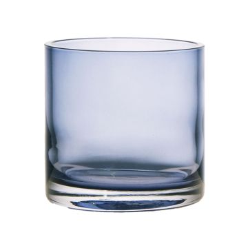Photophore cylindre en verre SANSA EARTH, bleu-transparent, 11cm, Ø11,5cm Photophore cylindre en verre SANSA EARTH, bleu-transparent, 11cm, Ø11,5cm