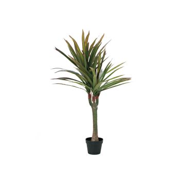 Dracaena artificiel RALIAN, tronc artificiel, vert-rouge, 120cm