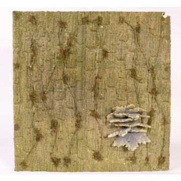 Plaque de mousse et écorce en polystyrène NAKIR, brun, 46x48cm Plaque de mousse et écorce en polystyrène NAKIR, brun, 46x48cm