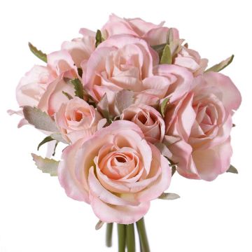 Bouquet de roses en soie ROSILA, rose, 20cm, Ø15cm Bouquet de roses en soie ROSILA, rose, 20cm, Ø15cm